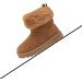 Yeeteepot Baby Girls' Winter Snow Boots - Warm Lined Anti-Slip Ankle Boots for Kids, Brown, Size 8.5 UK Child - Buy Online on GoSupps.com