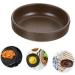 Zerodeko 2pcs Chili Sauce Snack Plate Mini Appetizer Plate Ice Cream Bowl Kitchen Gadgets Pickles Melamine 9X9X2.4CM Brown - Buy Online on GoSupps.com