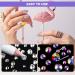Rhinestones 2000 Pcs Nail Art Gems Clear Rhinestones Crystal AB FlatBack Rinestone Diamonds Tooth Gem with Tweezer for Nails Craft 6 Sizes - Buy Online on GoSupps.com