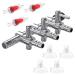 Pawfly 3-way aquarium-air flow controller lever Valve distributor Aquarium Air pump R interruption valve for air pumps Fish tank multi-port distributor with 3 check valves and 4 suction cup clips