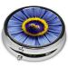 Flower Heart Pill Box - 3 Compartment Travel Organizer for Vitamins & Medication | Portable Round Pill Case - Buy Online on GoSupps.com