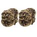Zerodeko 2st Chinese walnut Decoration Chinese walnuts Chinese balls Hand Exercise Balls for adult tea pet chinese decor mini-walnut figures brass handicrafts