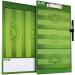 Elite Clipboards Dry Erase Women's Lacrosse Coaches Clipboard | Double-Sided Women's Lacrosse Marker Board