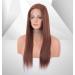 Vebonny Auburn Brown Lace Front Wig for Women - 20 Inch Straight Hair with Baby Hair Glue-Free & Middle Parting - #021 - Buy Online on GoSupps.com
