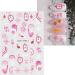 Christmas Nail Stickers 9 Sheets Self-Adhesive Nail Decal Pink Nail Art Decoration Design Supplies - Buy Online on GoSupps.com