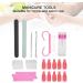 Nail Manicure Tools Set Nail Remover Tools Set Cuticle Cutter Pusher Nail Files Nail Wipe Cotton Pads for Shaping Removing and Polish Soak Off Clips - Buy Online on GoSupps.com