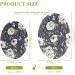 3-Pack Cleaning Kitchen Sponges Oval Blooming Flowers Black Kitchen Cellulose Dishwashing Wood Pulp Cotton - Buy Online on GoSupps.com