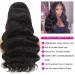20 Inch Body Wave Lace Front Wig | Pre Plucked Human Hair 150% Density | Brazilian Hair Closure Glueless Wig for Black Women - Buy Online on GoSupps.com