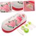 Shop JECOMPRIS Double-Layer Glasses Case & Contact Kit in Pink - Perfect Travel Accessories for Women | Includes Contact Lens Solution & Mirror - Buy Online on GoSupps.com