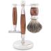 Buy JAG Shaving Germany Lee Range 5-Part Shaving Set | Super Dachshaar Brush Double Edge Razor Rack & Leather Bag - International Shipping Available - Buy Online on GoSupps.com
