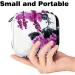 White Flower Ink Painting Tie-Up Menstrual Pad & Cup Bag - Stylish Portable Zipper Bag for Teens & Women | International Shipping - Buy Online on GoSupps.com