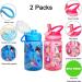 Home Tune 16oz Kids Water Bottle - BPA Free, Leak-Proof, Cute Elephant & Dinosaur Design - 2 Pack - Buy Online on GoSupps.com
