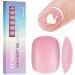 TOMICCA Extra Short Oval Nail Tips 180PCS Soft Gel Nails Tips 3 in 1 Base Coat Coverage No Filed pre-colored Press on nail tips Matte Full Coverage Nail Tips for Nail Art Extensions15 sizes-Pink Extra Short Oval-pink