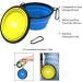Petmaker Collapsible Pet Bowls - Portable Silicone Food/Water Bowl Set 32oz (2 Pack) - BPA/Lead Free with Carabiner Clips for Travel - Blue/Yellow - Buy Online on GoSupps.com