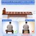 ETECHMART 2-Tier Bamboo Shower Bench 24 Inch Spa Stool with Storage Shelf - Brown - Buy Online on GoSupps.com