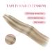 Sixstar Hair Tape Extensions | 20pcs 50cm Real Hair Extensions - Invisible & Thick Remy Blonde (#8/60) for Women - Buy Online on GoSupps.com