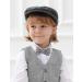 Baby Boys Flat Cap - Herringbone Tweed Newsboy Hat 1-2 Years - Wool Dark Grey - Buy Online on GoSupps.com