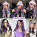 Esmee Ombre Purple to Gray Wigs for Women | Heat-Resistant Synthetic Long Wavy Hair for Daily Wear Parties & Cosplay - Buy Online on GoSupps.com