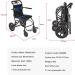 Portable Folding Wheelchair Manual Ultralight Transport Wheelchair Aluminum Folding Wheelchairs with Hand Brake Travel Wheelchair for The Elderly and Children - Buy Online on GoSupps.com