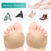 Fabric Metatarsal Pads with Gel - 4 Pairs Ball of Foot Cushions for Pain Relief - Foot Health Care - M Black + Beige - Buy Online on GoSupps.com