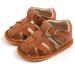 RVROVIC Baby Sandals | Soft Sole Summer Crib Shoes for Boys and Girls | Toddler Outdoor Walking Shoes 0-6 Months | Brown - Buy Online on GoSupps.com