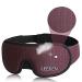 LEEKEN 3D Sleeping Eye Mask - 100% Lights Blockout Sleep Mask for Men Women Cool Sports Fabric Eye Cover for Travel/Nap/Night Sleeping Comfortable and Breathable Mesh-purple
