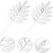 Abaodam 5pcs Christmas Simulated Leaves Gold Dining Table Christmas Glitter Stems Creative Pendant Bride Silver 41x20x0.1cm - Buy Online on GoSupps.com