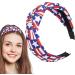 4th of July Headband | 4th of July Patriotic Hair Hoop | Soft Hair Decorations for Yoga Workout Makeup Housework Beach - Buy Online on GoSupps.com