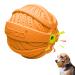 Laroo dog ball squeaking interactive k toys long -lasting natural rubber dog football cotton stuff for medium & large dogs 9cm orange