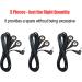 Optimized TENS Unit Wires Replacement Cords - BesCable 3pcs 3.9ft Leads with DC 2.5mm Mini Plug & 2 Snap Connectors for Electrode eStim Pads - Black - Buy Online on GoSupps.com