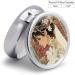 Retro Floral Round Pill Box - 3 Compartment Decorative Metal Organizer | Portable Wedding Style Medicine Case - Buy Online on GoSupps.com