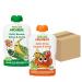 SCHWEISTRE FRIENDS BIO Quetschie 6x apple banana spinach & cucumber 6x apple pear carrot & pumpkin fruit muse in a squeeze bag for children & babies from 6 months vegan 2x 6 -pack (12 x 100g) vegetables bundle 100 g (12 pack)