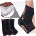 Silicone Ankle Brace - Support for Sprained Ankle | 1pc 24x12cm Black - International Shipping Available - Buy Online on GoSupps.com