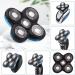 Pilarmuture 5 Head Shaver Replacement Heads - Easy Install Electric Razor Blades for Bald Men - Premium Quality Blue - Buy Online on GoSupps.com