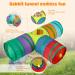 BWOGUE Bunny Tunnels & Tubes - 3 Way Collapsible Hideout & Activity Toys | For Dwarf Rabbits, Guinea Pigs, Kittens - Rainbow Design - Buy Online on GoSupps.com