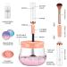 DOTSOG Electric Makeup Brush Cleaner Machine - 8 Rubber Collars - Fast Wash & Dry - 50ml Cleanser Included - Pink - Buy Online on GoSupps.com