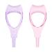 WLLHYF 2 Pack Mascara Shield Guard Makeup Eyelash Buddy 3 in 1 Eye Lash Applicator Tool Beauty Cosmetic Mascara Separator Comb Plastic Lashes Protector Guide Stencil for Women Girls(Pink+Purple) purple pink