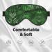 Cute Green Palm Leaves Eye Mask - Double-Sided Sleep Mask for Ultimate Light Blocking & Comfort | Enhance Sleep Quality - Buy Online on GoSupps.com