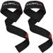 Hustle Lifting Wrist Straps for Weightlifting - 24" Power Cotton Weight Lifting Wrist Wraps to Lift Heavier with a Silicone Grip - Deadlift Straps Dark Carbon