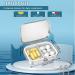 Portable 2 Compartment Pill Box - Decorative Metal Organizer for Vitamins & Medicine | Unique 4-Piece Set Gift - Buy Online on GoSupps.com