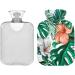 NAANLE Hot Water Bottle with Cover - Watercolor Palm Leaf & Flower Design | 1L for Menstrual Cramps Pain Relief & Heat Therapy - Buy Online on GoSupps.com