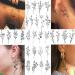 Tiny Branch Black Flower Temporary Tattoos - 15 Sheets Floral Bouquet Small Tattoo Kit for Women, Girls, and Kids - Lavender, Sweet Pea, Larkspur Designs - Buy Online on GoSupps.com