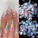 12 Grids Mermaid Nail Art Glitter 3D Holographic Foil Flakes - Iridescent Sequins for Women & Girls DIY Manicure Decor - Buy Online on GoSupps.com