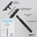 iQVita Safety Razor - Metal Black | Eco-Friendly Shaving Kit with 10 Blades & eBook | Best International Shipping - Buy Online on GoSupps.com
