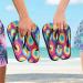 Mnsruu Round Tie Dye Flip Flops - Comfortable for Home Hotel Spa & Travel | Unisex Stylish Sandals - Buy Online on GoSupps.com
