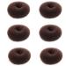 Extra Small Hair Bun Maker for Kids  6 PCS Chignon Hair Donut Sock Bun Form for Girls  Mini Hair Doughnut Shaper for Short and Thin Hair (Small Size 2.4 Inch  Dark Brown)