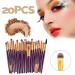 20-Piece Purple & Gold Makeup Brush Set - Eyeshadow Eyebrow Foundation & Eyeliner Brushes - Premium Cosmetic Tools for Flawless Beauty - Buy Online on GoSupps.com