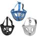 Short Snout Dog Muzzle Mesh Mask-Stop Dog for Biting Barking Chewing Adjustable (L/Grey) L Grey - Buy Online on GoSupps.com