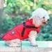 Norbi Pet Warm Jacket Small Dog Vest Harness - 2 in 1 Winter Outfit Cold Weather Coat - Medium Red - Buy Online on GoSupps.com