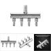 Watris Veiyi Stainless Steel Air Distributor for Aquariums - 2/4/6 Way Adjustable Air Control Valve 8mm Input 4mm Output - Ideal Air Pump Divider - Buy Online on GoSupps.com